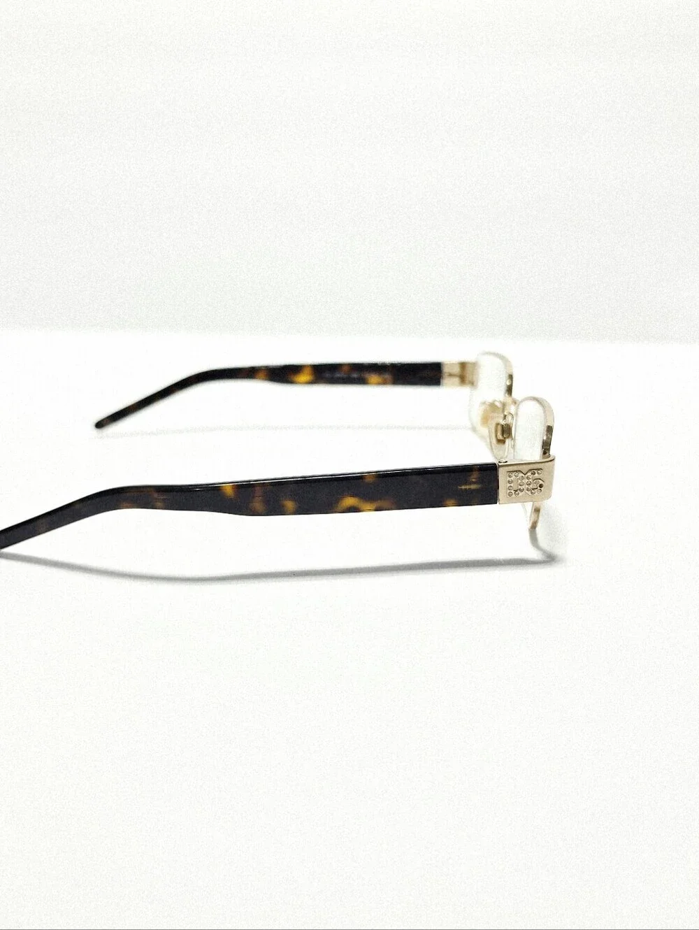 Dolce & Gabbana DG1108-B Gold Eyeglass Frames Missing 1 Stone G Logo